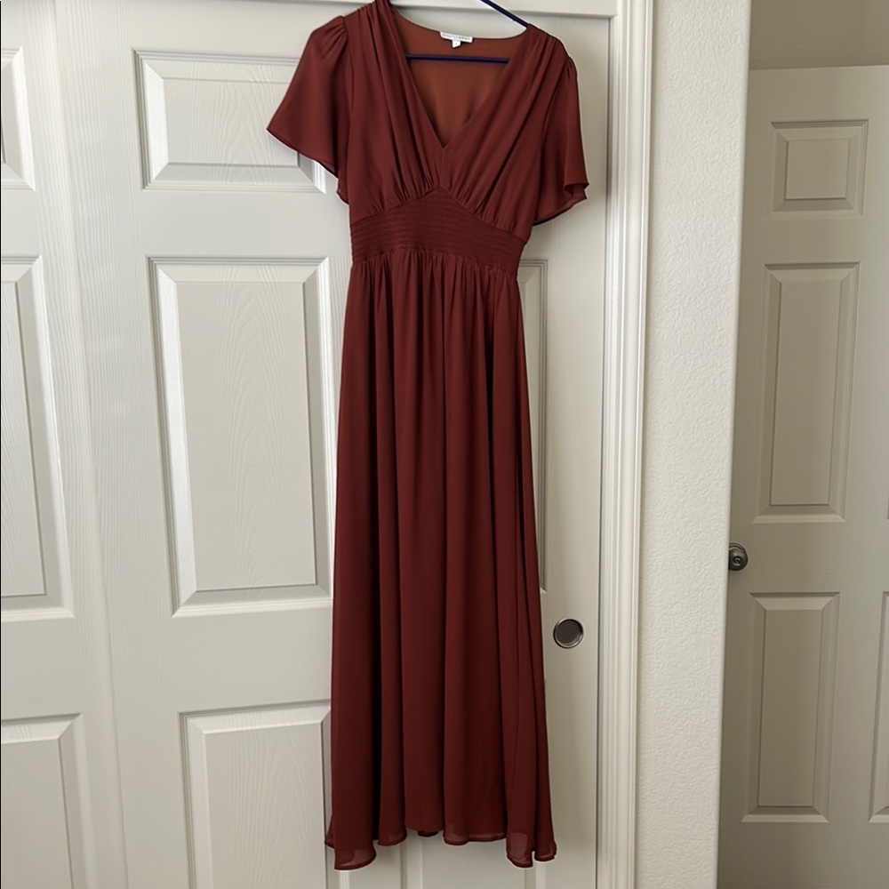 Elegant Rust Dress